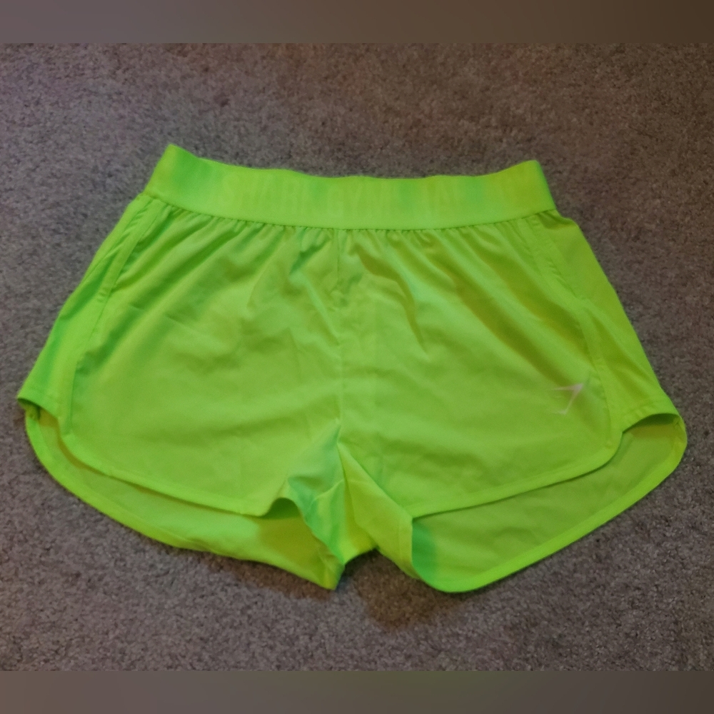 Gymshark Women's Neon Green Training Shorts size Medium